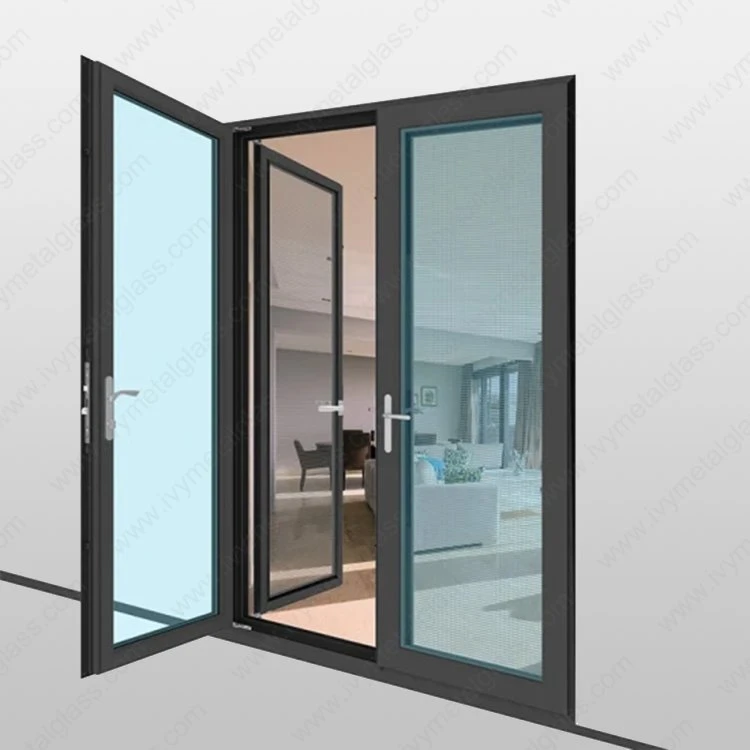 Aluminium Viav Qhov Rooj Nrog Mesh